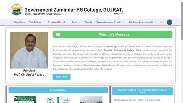 Govt Zamindar PG College - PK
