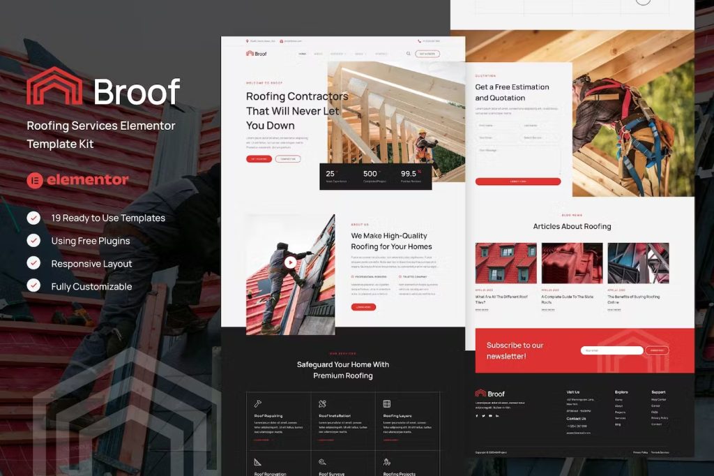 Broof Roofing Service Template