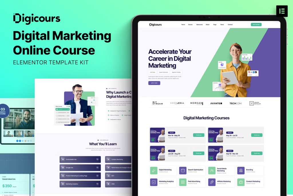 Digicours Marketing Template