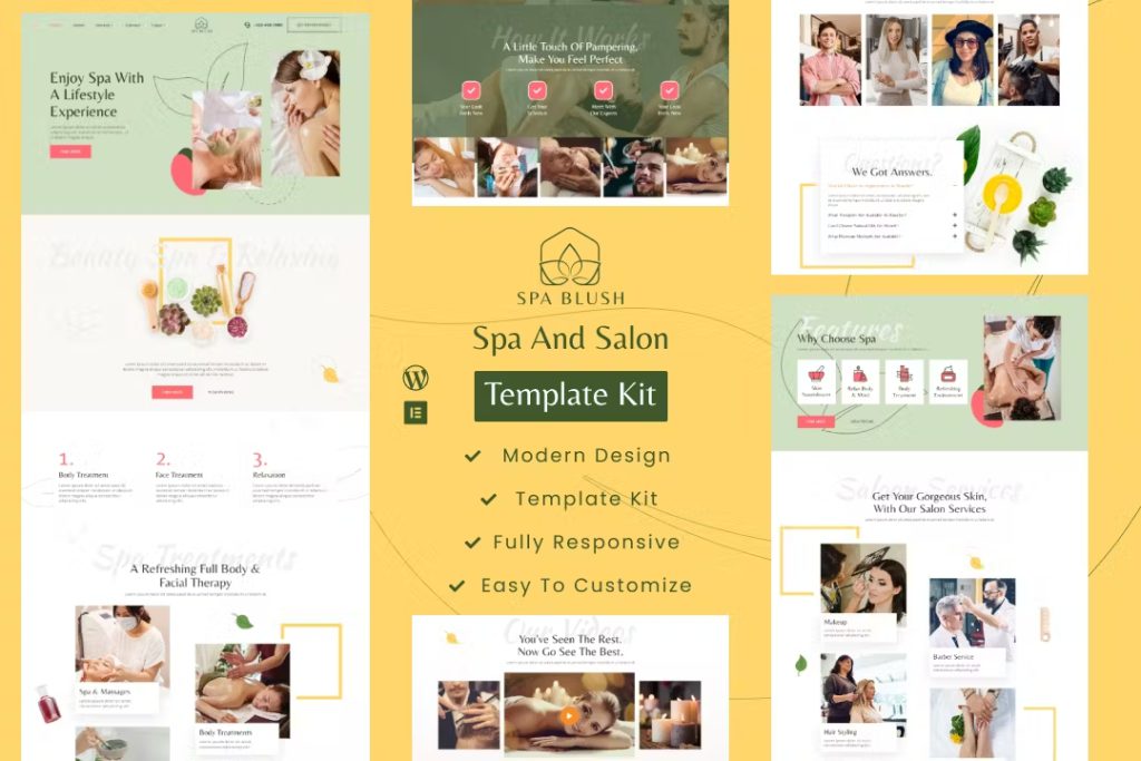 Spa Blush Beauty Template