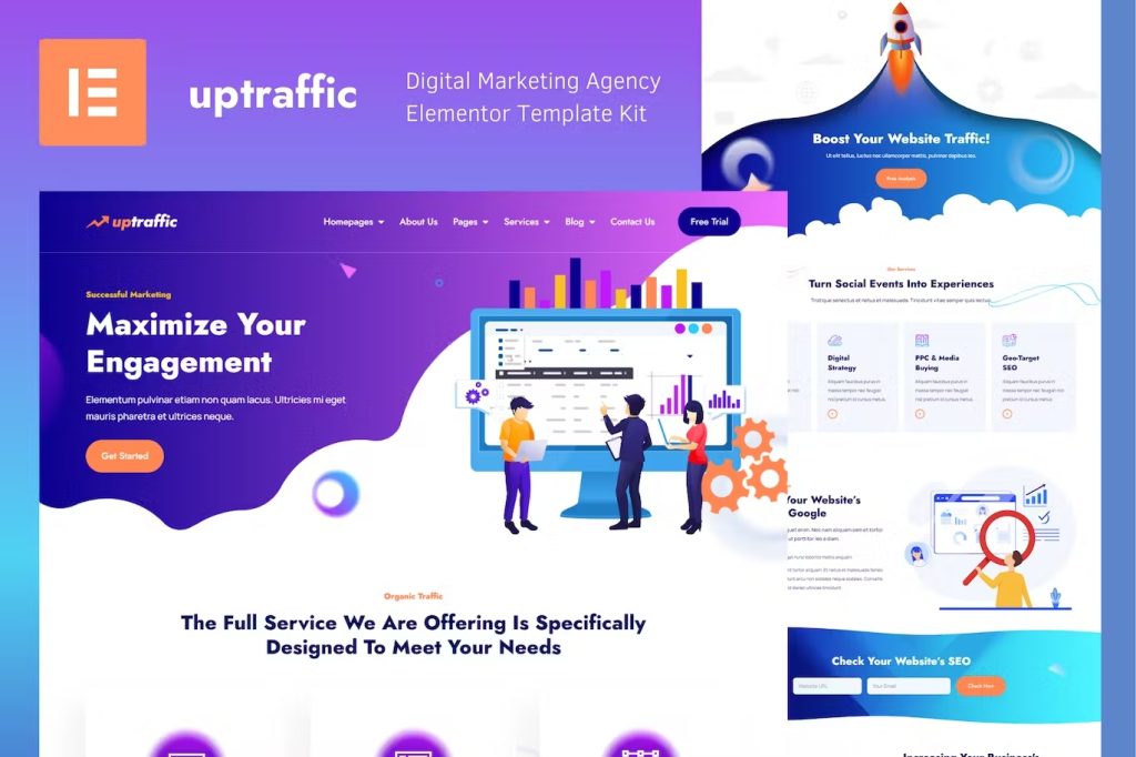 Uptraffic Marketing Template